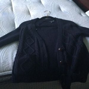 Forever 21 navy buttoned sweater